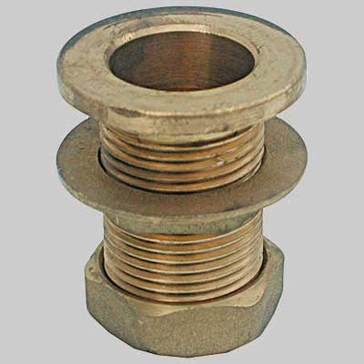 RACCORDO CON TAPPO PER CASSONE IN OTTONE  1'' Fil. Int. 3/4     MADE IN ITALY