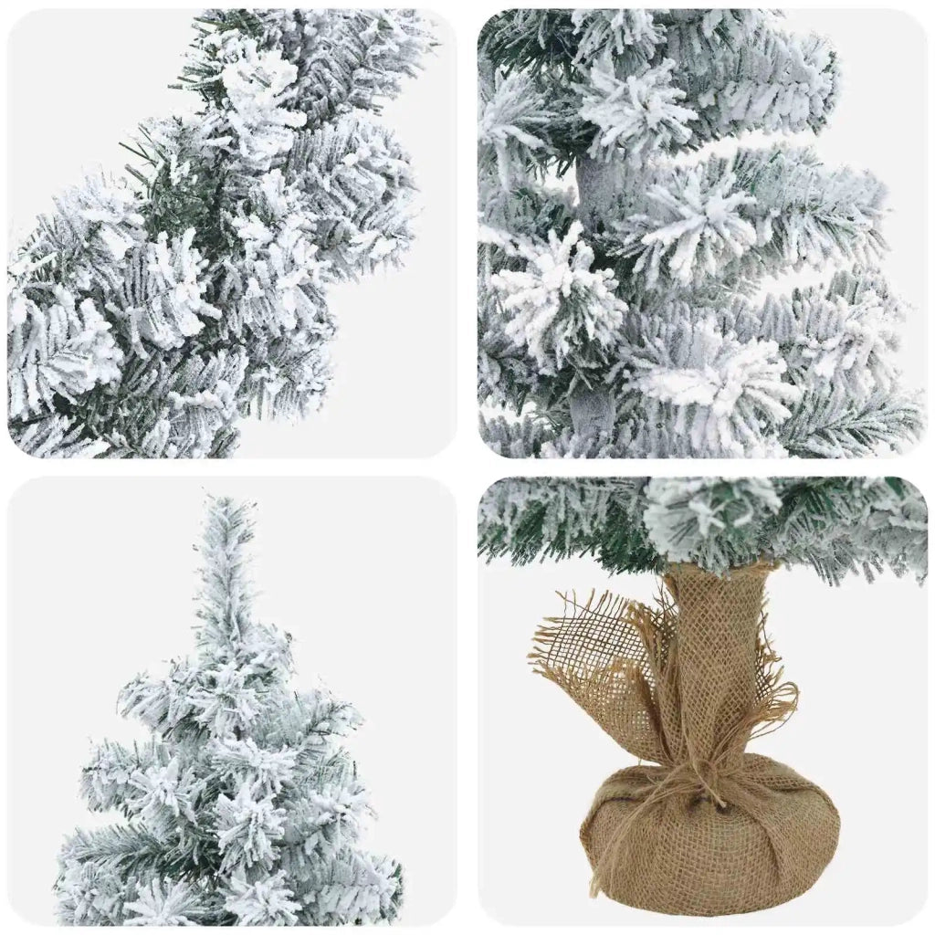 Set mini alberi di Natale 60 cm PVC Verde e Bianco 3468430