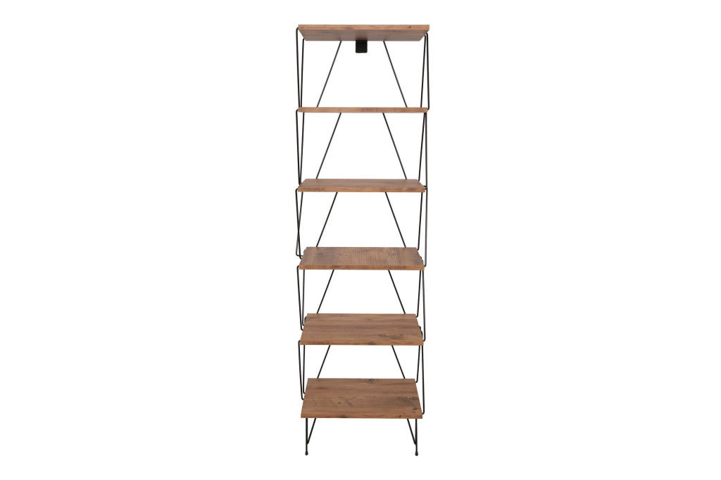 Libreria in legno "Balaban" - 46 x 30 x 165 cm - Marrone