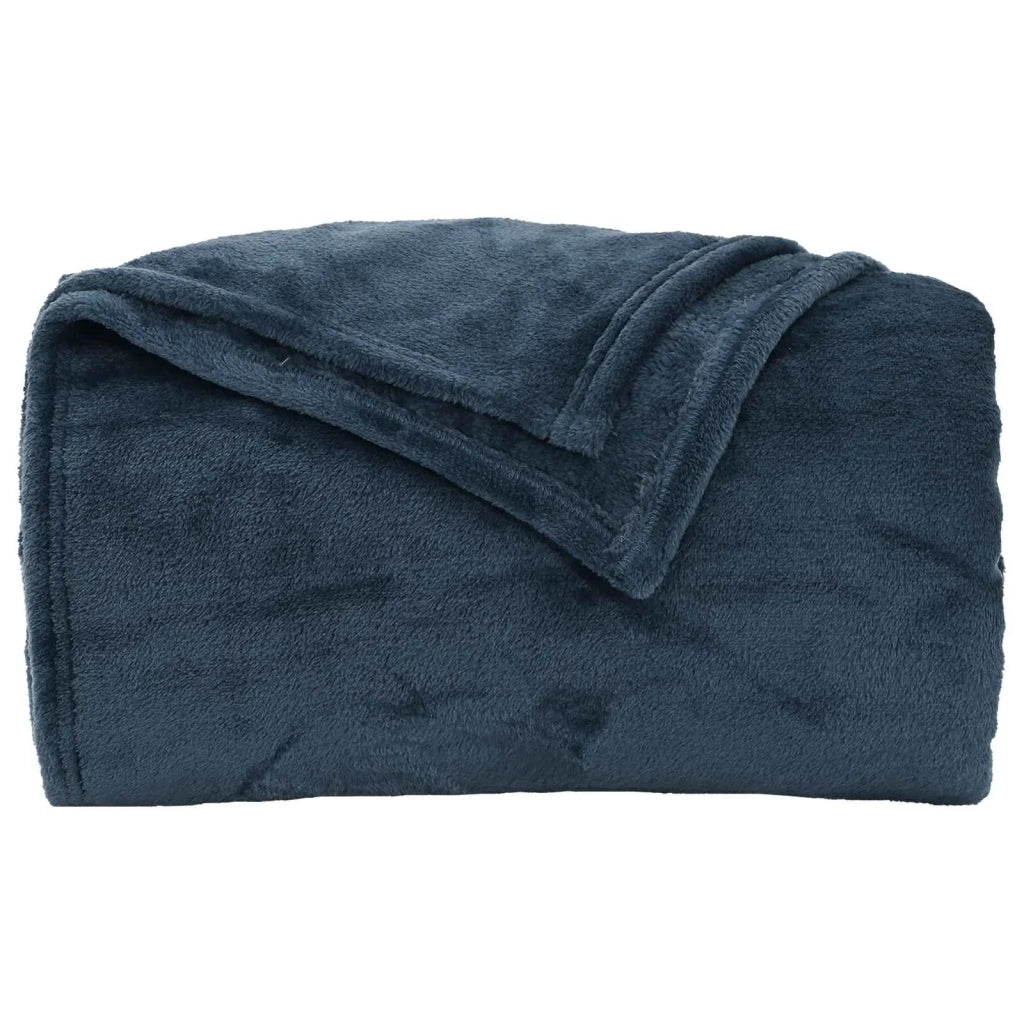 Coperte da Pile 6 pcs Blu navy 220 x 240 cm Panno 42016807