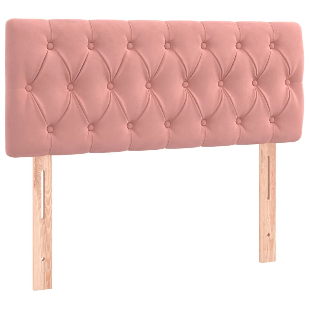 Letto a Molle con Materasso e LED Rosa 120x200 cm in Velluto