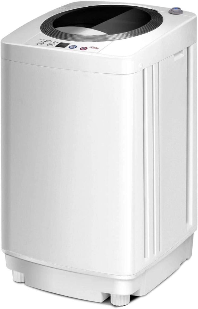 2 in 1 Lavatrice Portatile Automatico 3,5kg, con Lavaggio Automatico Centrifuga, Mini Lavatrice per Appartamento Campeggio, 43x43x75 cm, Bianco