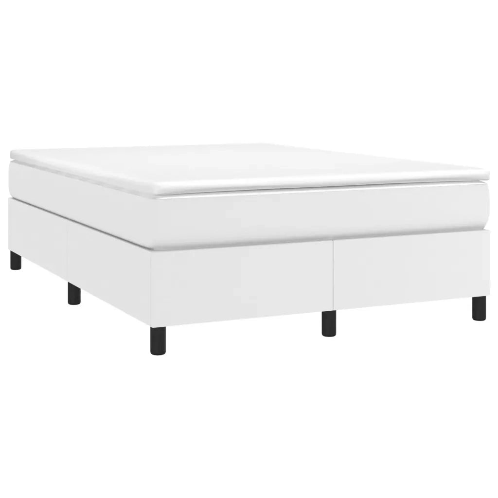 Struttura Letto a Rete a Molle Bianco 140x200 cm in Similpelle