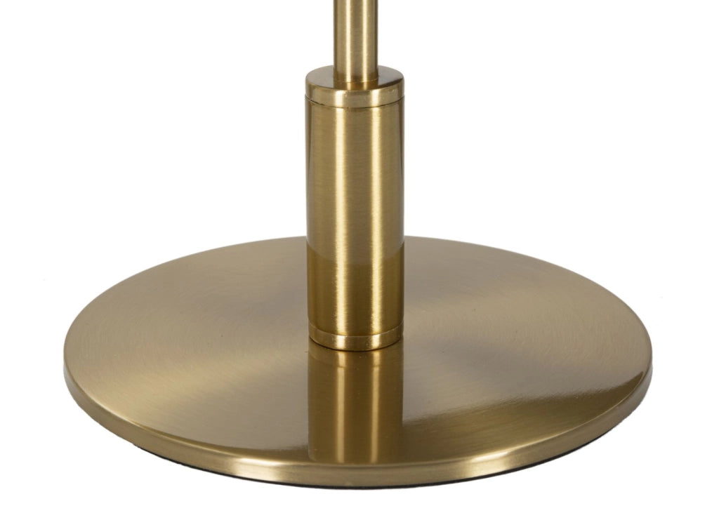 Lampada da Tavolo Ball Feather Ø30x50 cm in Ferro e Plastica Oro e Bianco