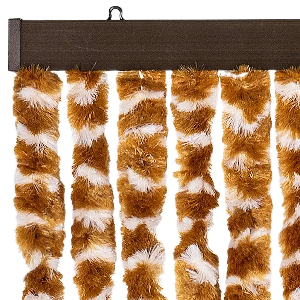 Zanzariera Ocra e Bianco 56x185 cm Ciniglia 325457