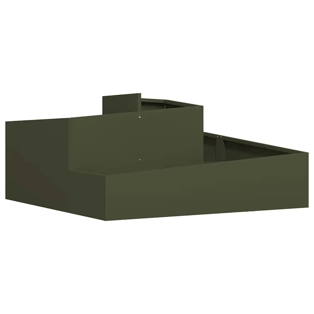 Vaso da giardino Verde oliva 100 x 100 x 50 cm