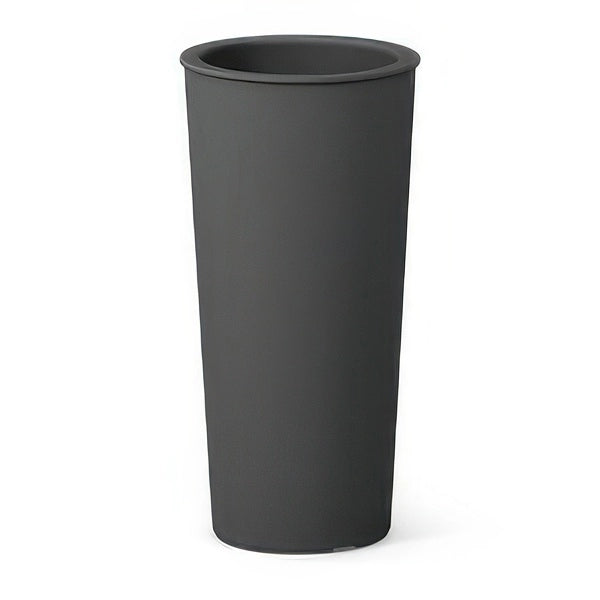 Cachepot Saturno Diam. 40 cm Altezza 85 cm 19 L in Polipropilene Antracite con Doppio Fondo Veca
