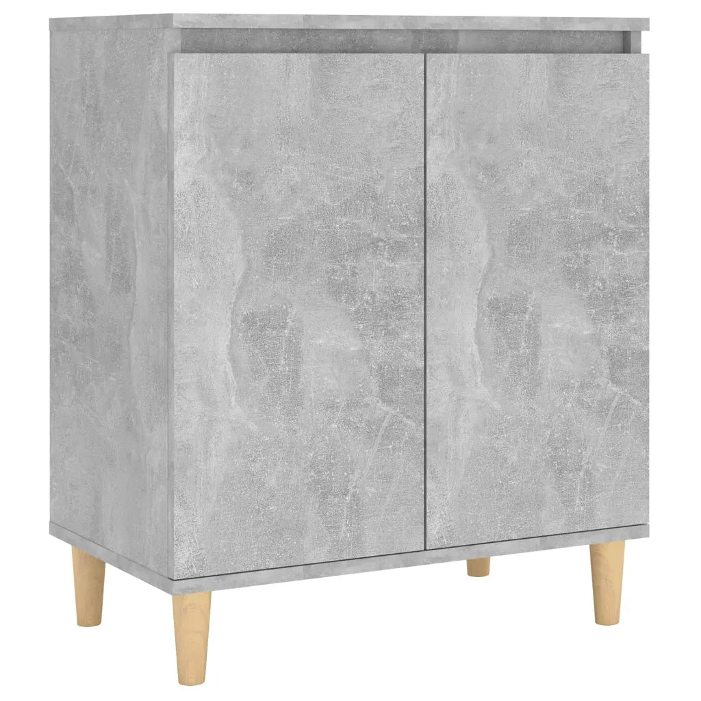Credenza-Buffet-Armadio da cucina Gambe Massello Grigio Cemento 60x35x70cm Multistrato