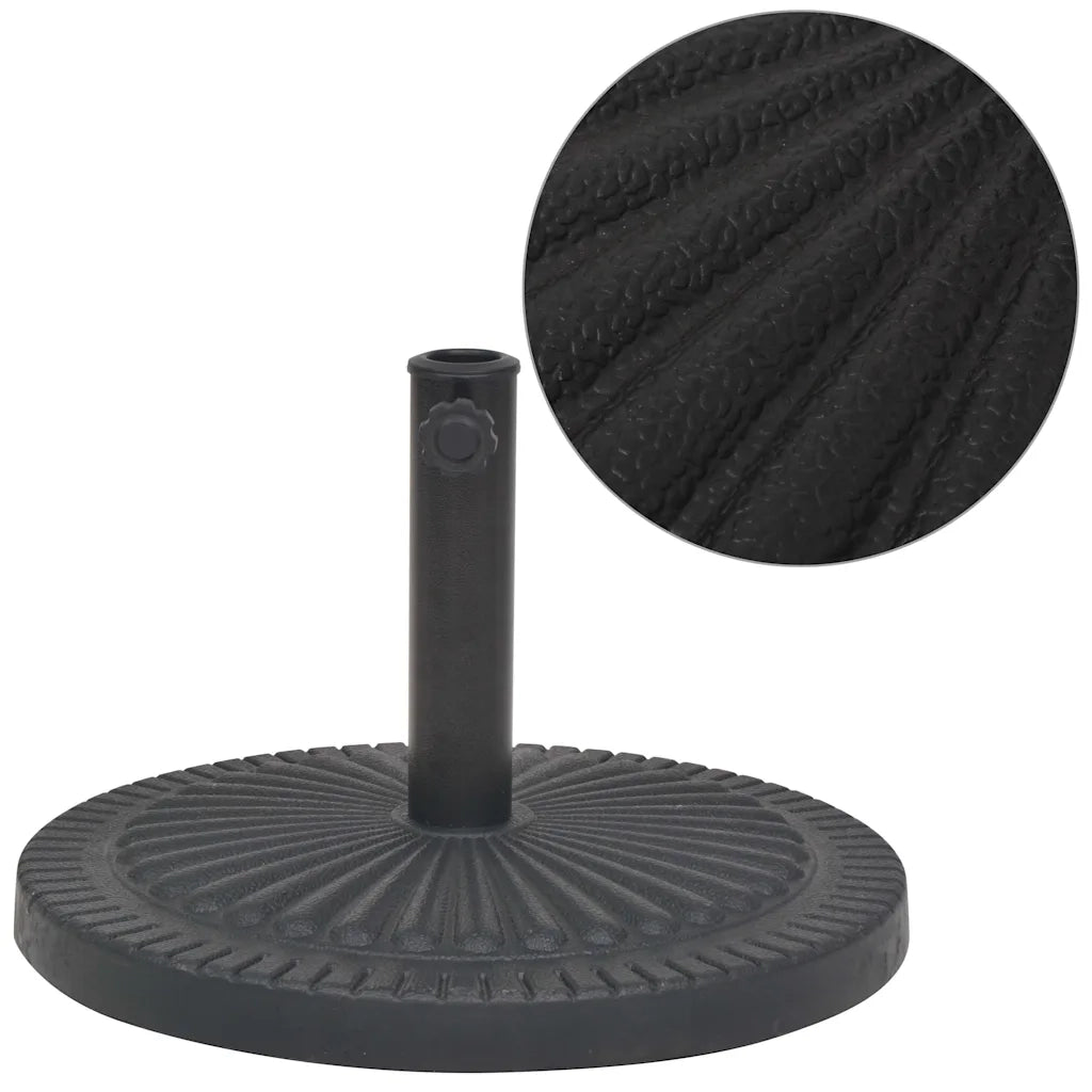 Base per Parasole Circolare in Resina Nera 29 kg 43658