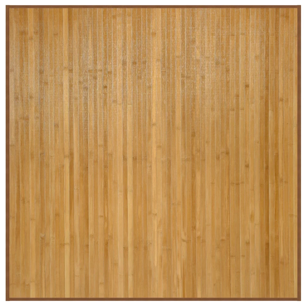 Tappeto Quadrato Naturale 100x100 cm in Bambù 376937