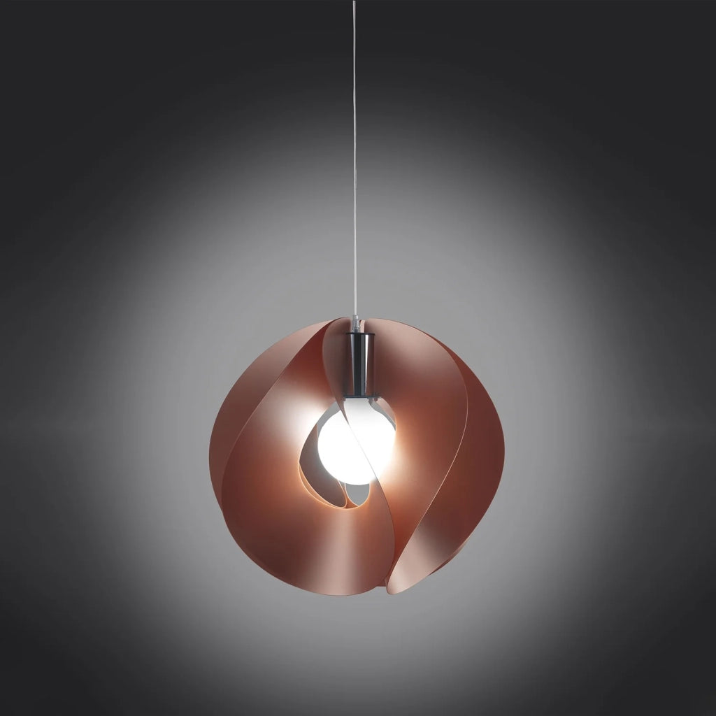 Sospensione Moderna Atom Polilux ® Rame E Metallo Cromo 1 Luce E27