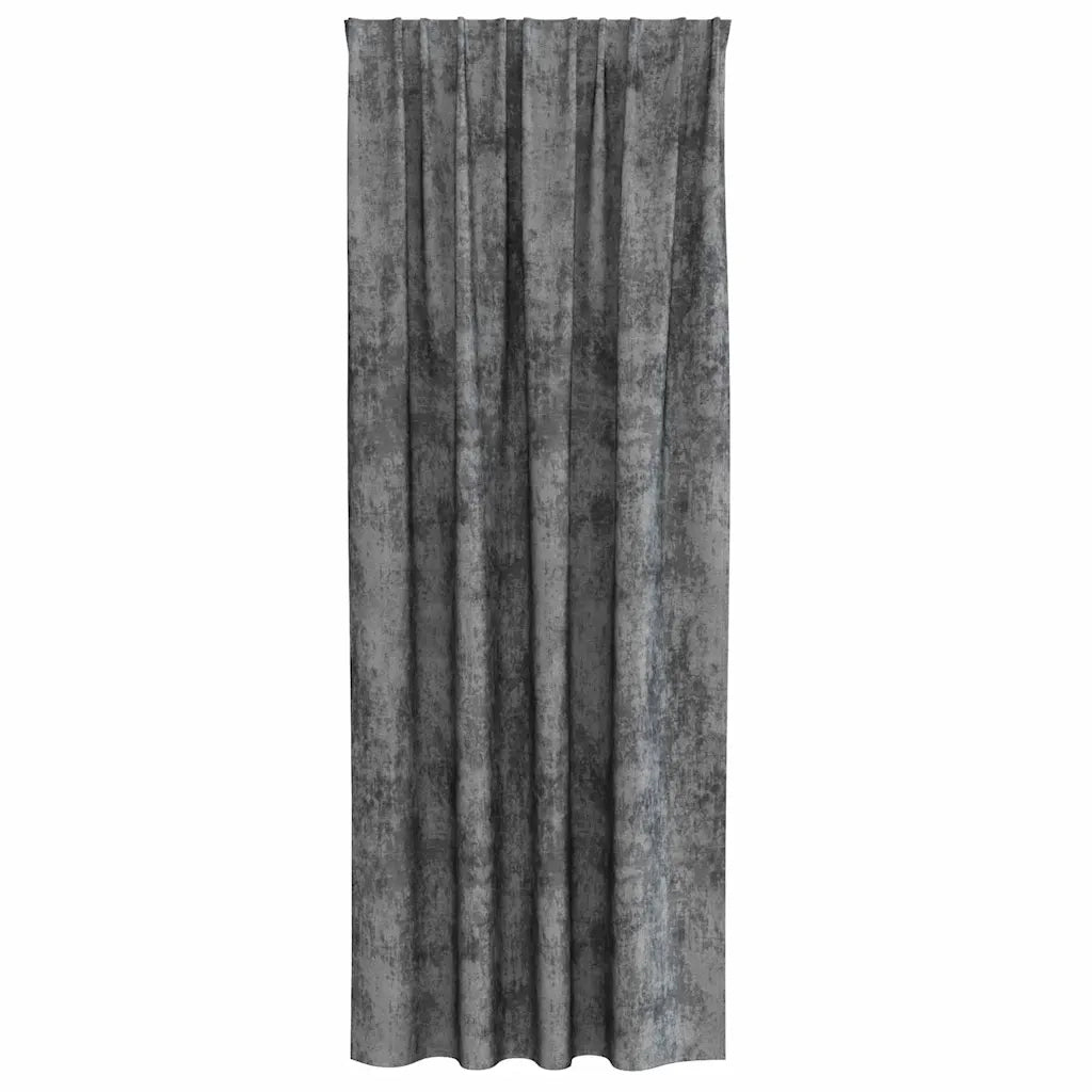 Tende in Velluto con tende 2 pcs Grigio 260 x 140 cm Velluto 4107692