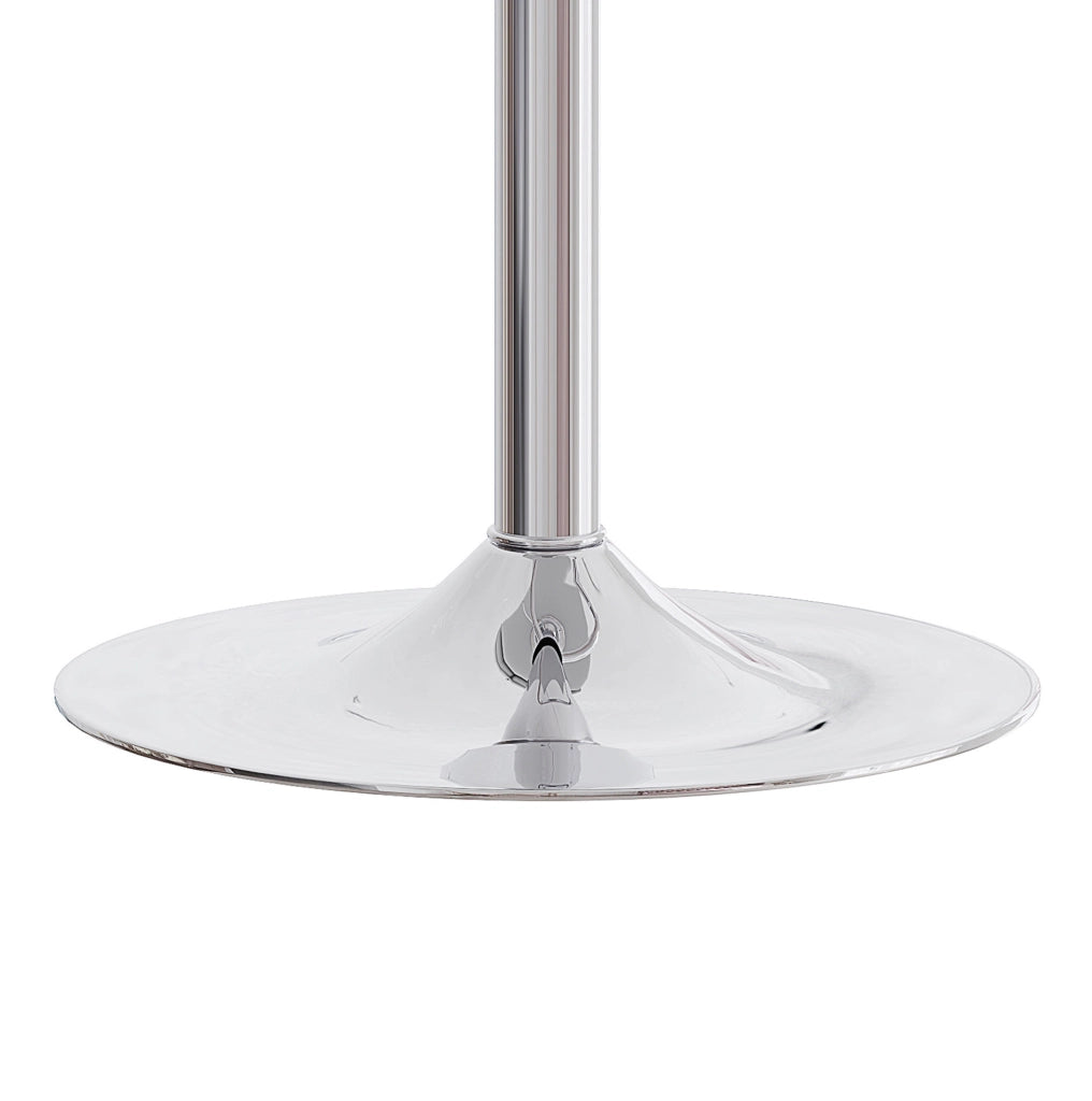SGABELLO ALTO Set da 2 pezzi 95,5-117,5 cm PU nero e argento