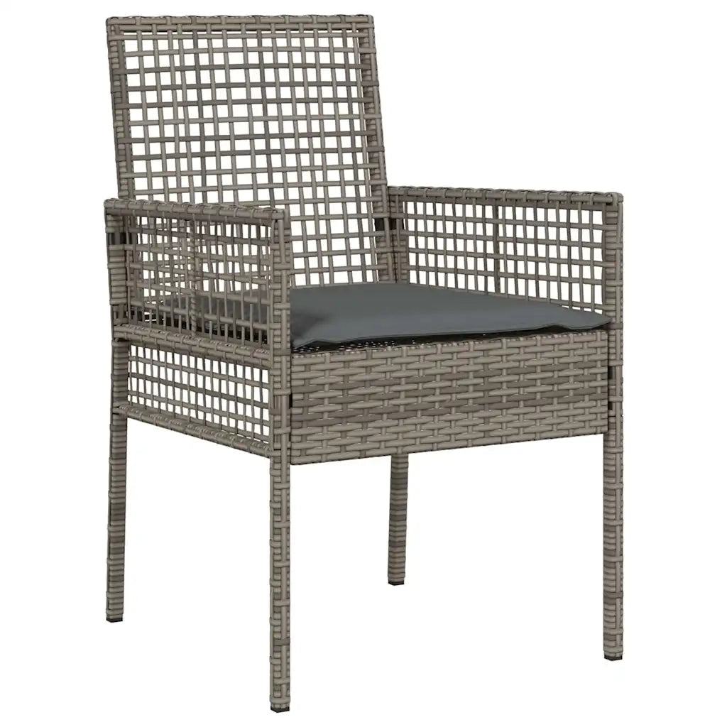 Set da Pranzo per Giardino 7 pcs Grigio polyrattan 3334875