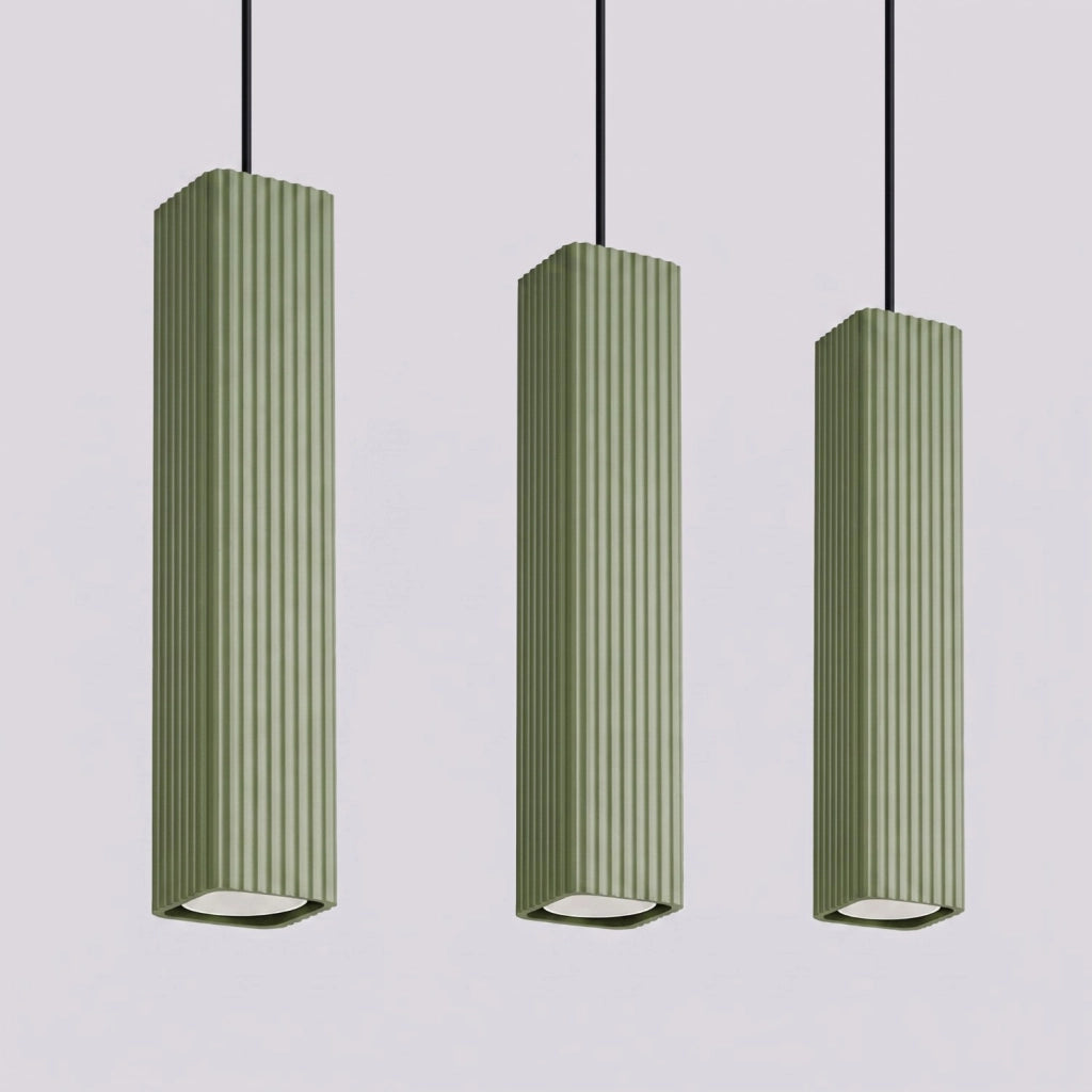Lampada a sospensione RAYO 3L verde oliva