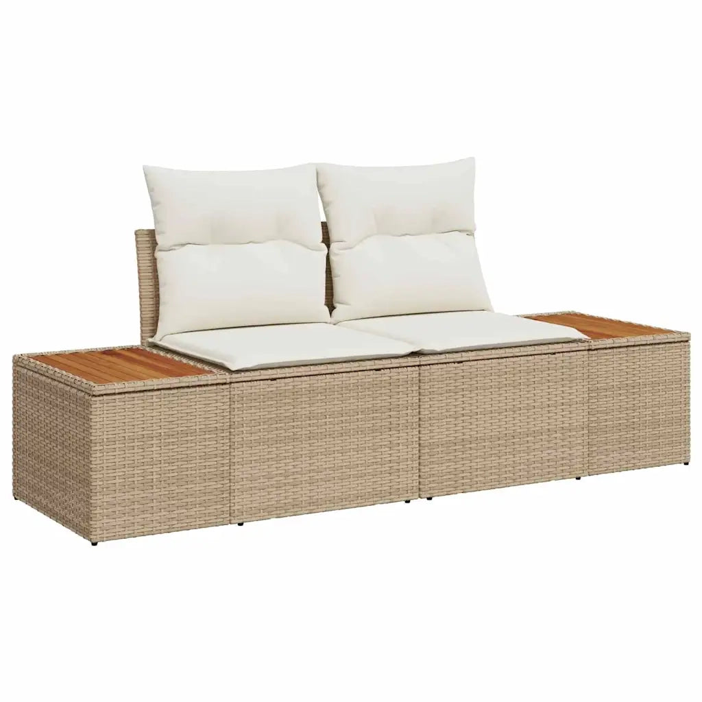 Set Divano da Giardino con cuscino 6 pcs Beige polyrattan 3359633