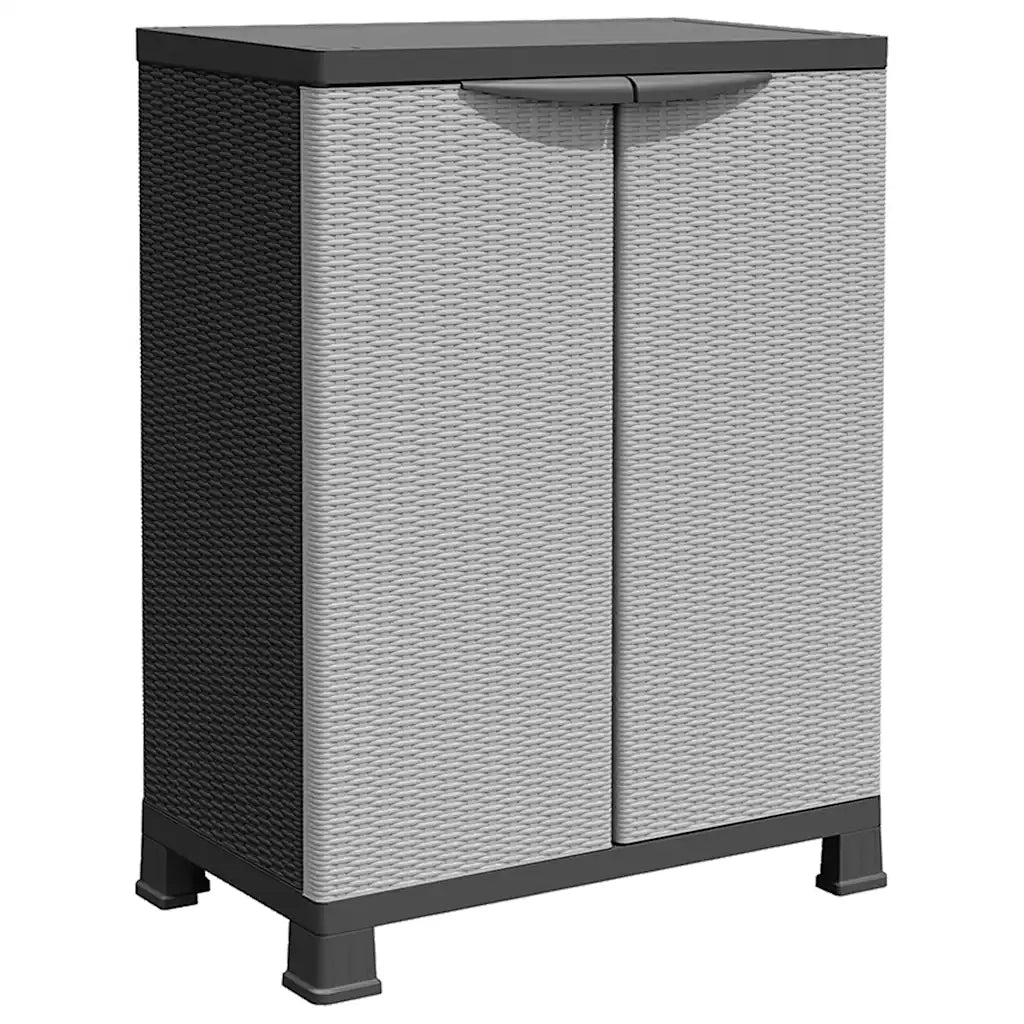 Armadietto in Plastica 68x39x92 cm Design Rattan 337898