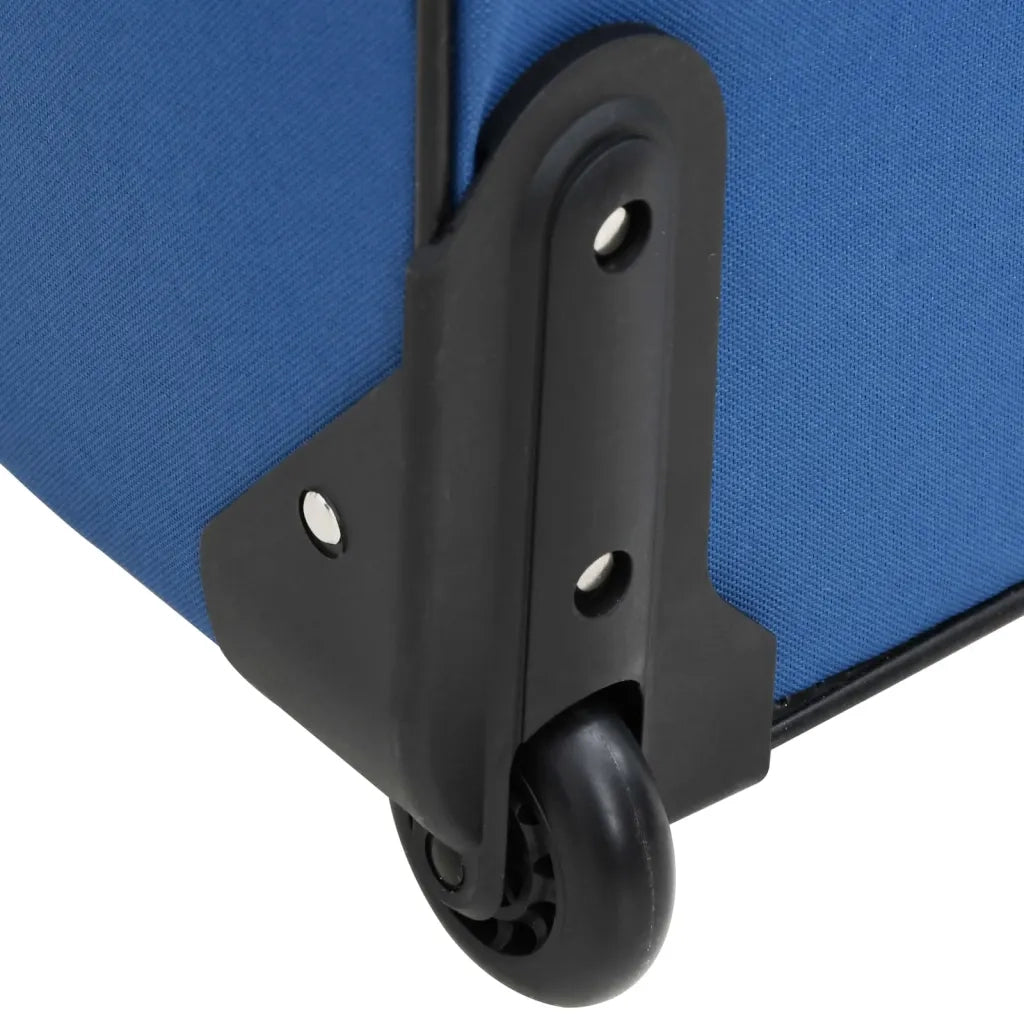 Set Valigie da Viaggio 5 pz Blu in Tessuto 4002829