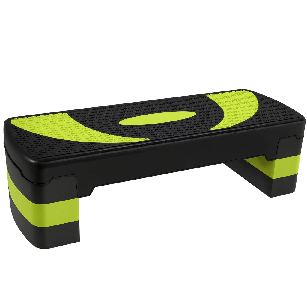 Step aerobica fitness regolabile in altezza 10-20 cm pedana da ginnastica per casa e outdoor carico 150 kg 80x31 cm verde