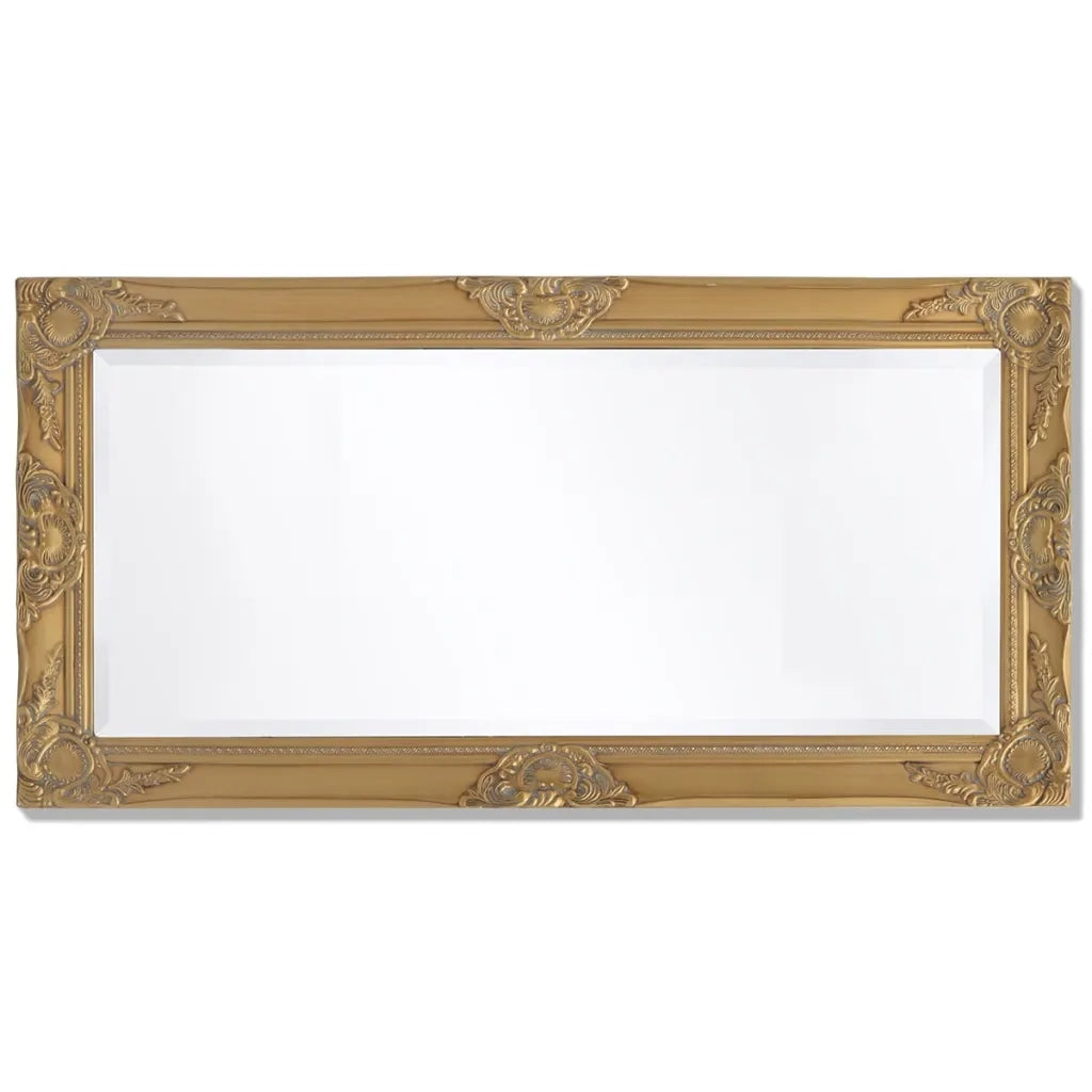 Specchio da Parete Stile Barocco-Specchio a Muro-Specchio Decorativo 100x50 cm Oro
