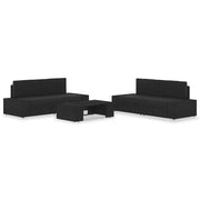 Set Divani da Giardino 5 pz in Polyrattan Nero 3054575