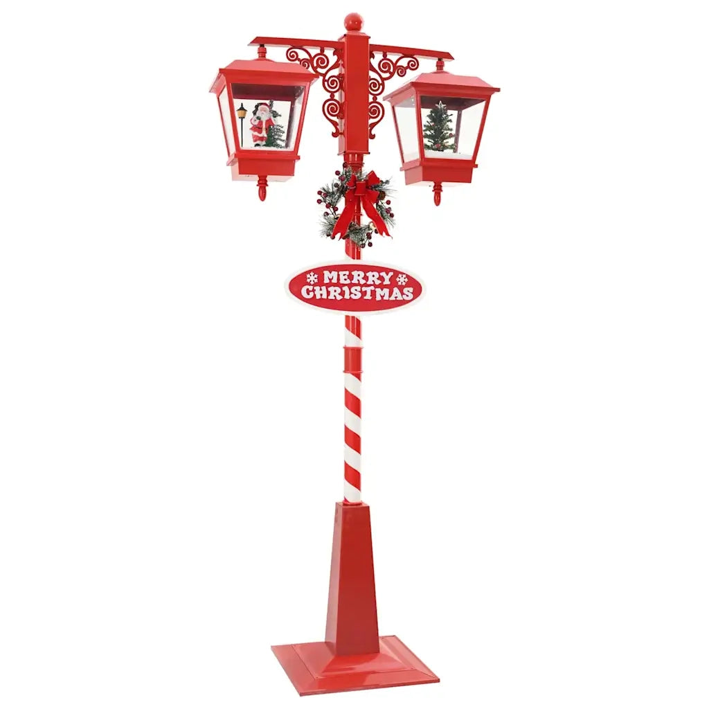 Lampada Stradale di Natale con 2 Lanterns con 18 LED Rosso
