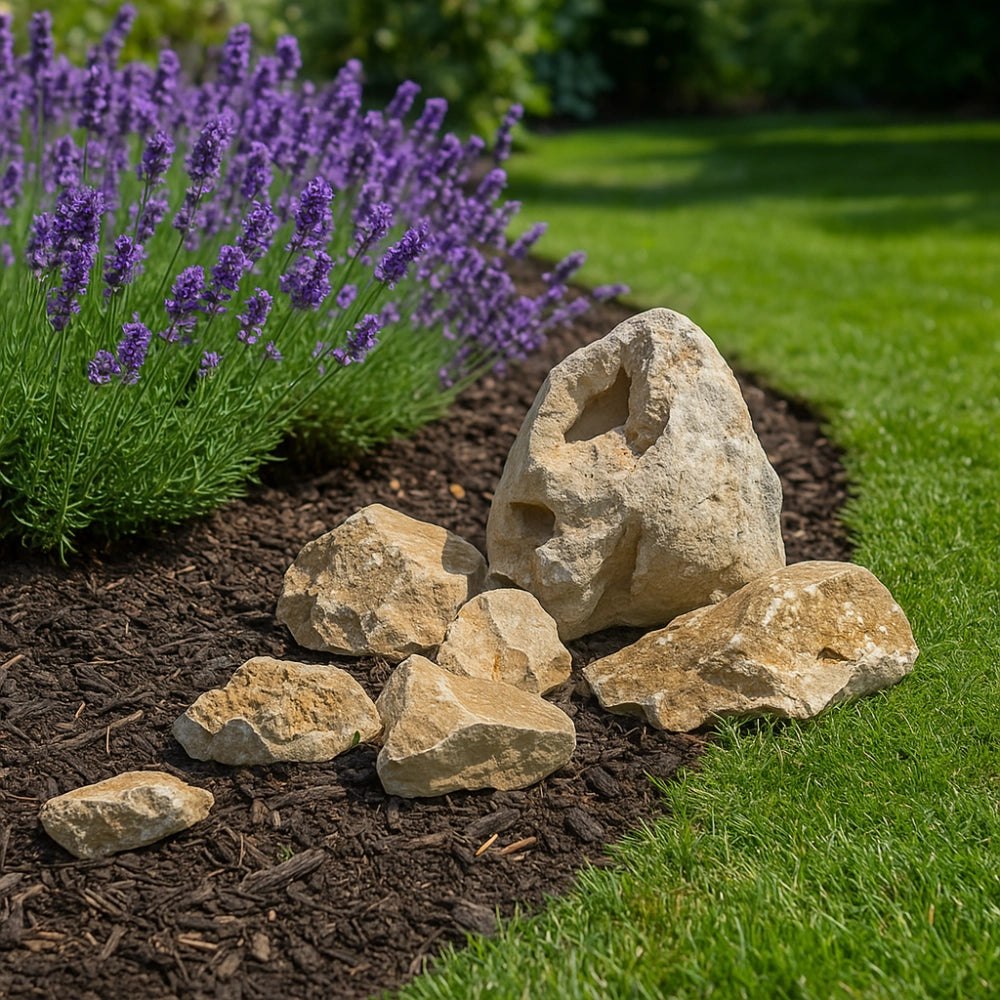 rocce ornamentali sfuse 100/200 mm decorazione vialetti aiuole aree esterne *** formato 10 kg, confezione 1