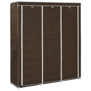Armadio con Scomparti e Aste Marrone 150x45x175 cm in Tessuto 282454