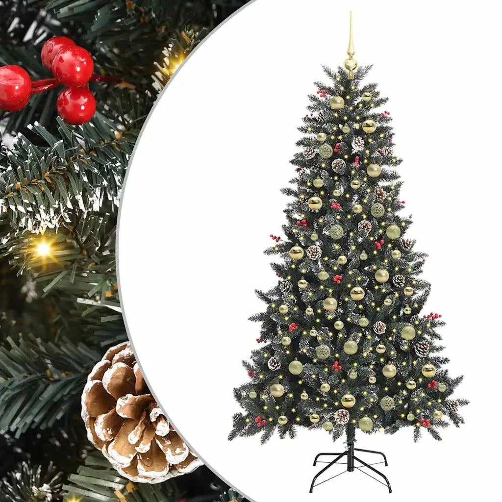 Albero di Natale artificiale con 300 LED Verde 180 cm
