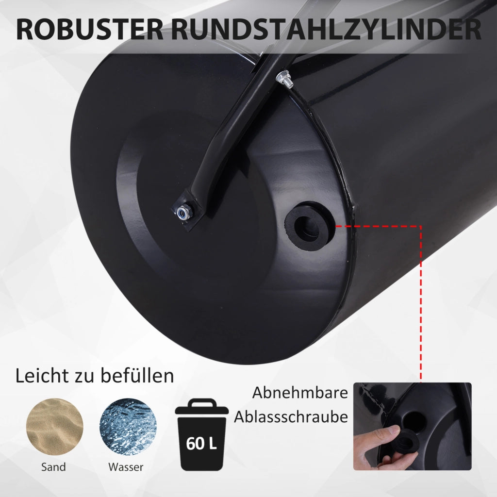 Rullo da giardino con manico a U, Ø 40 cm