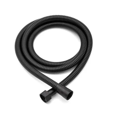 Set doccia nero opaco completo di soffione tondo 20 cm, kit doccetta e miscelatore