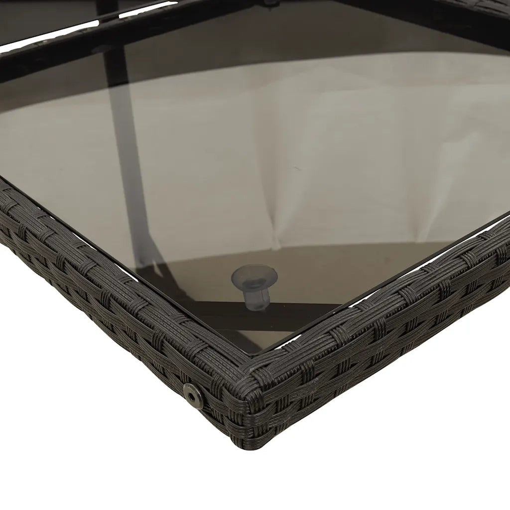 Set da Pranzo da Giardino 11 pz con Cuscini in Polyrattan Nero 3277793