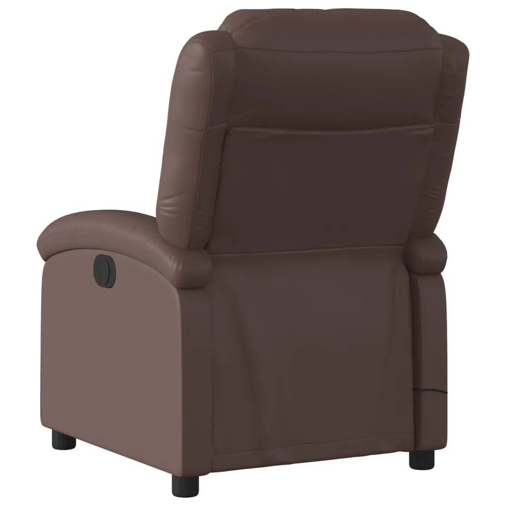 Poltrona Massaggiante Reclinabile marrone in Similpelle 371784