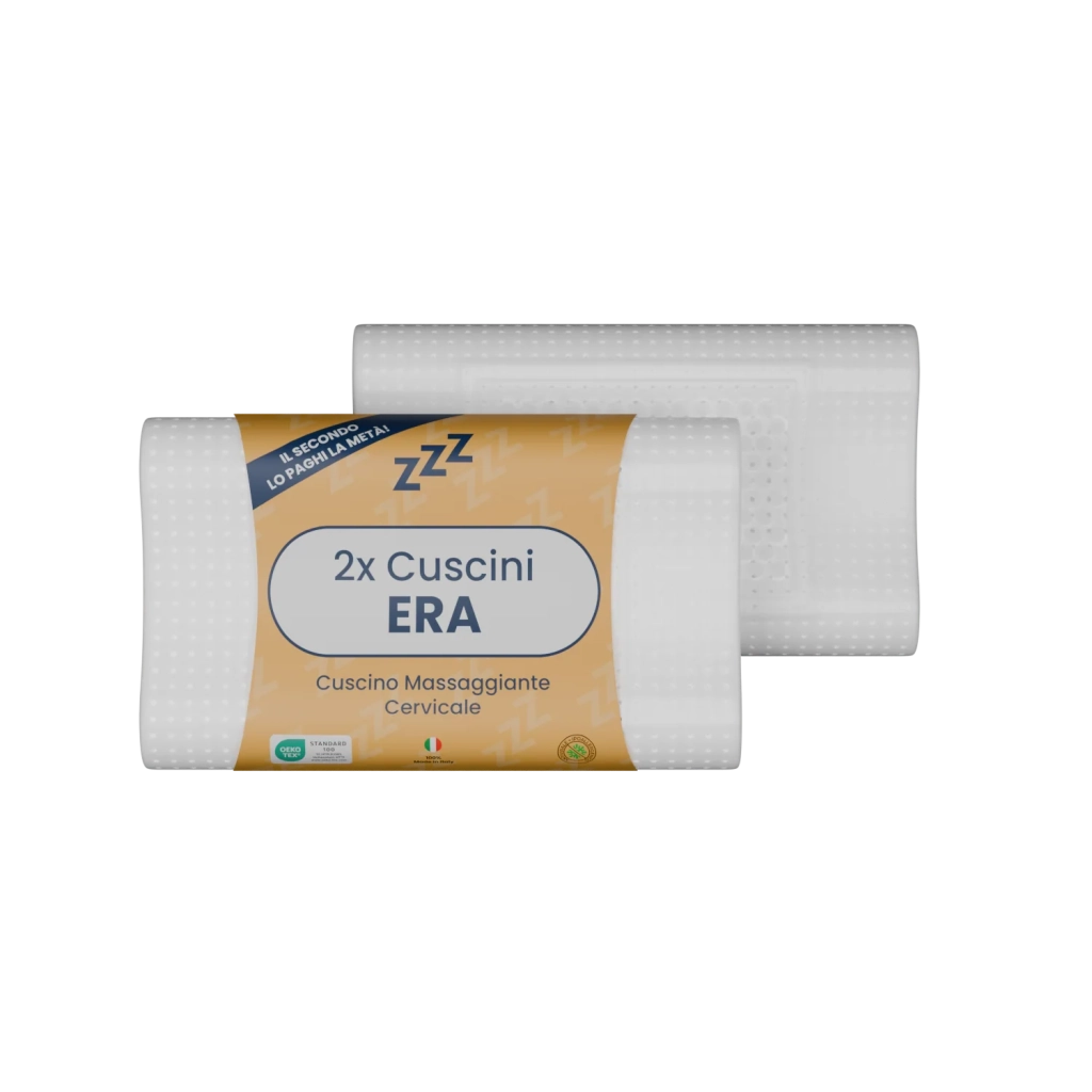 Coppia | Cuscino - Massaggiante - Cervicale - Stop al Dolore - Era - 72x42x10/8/9cm
