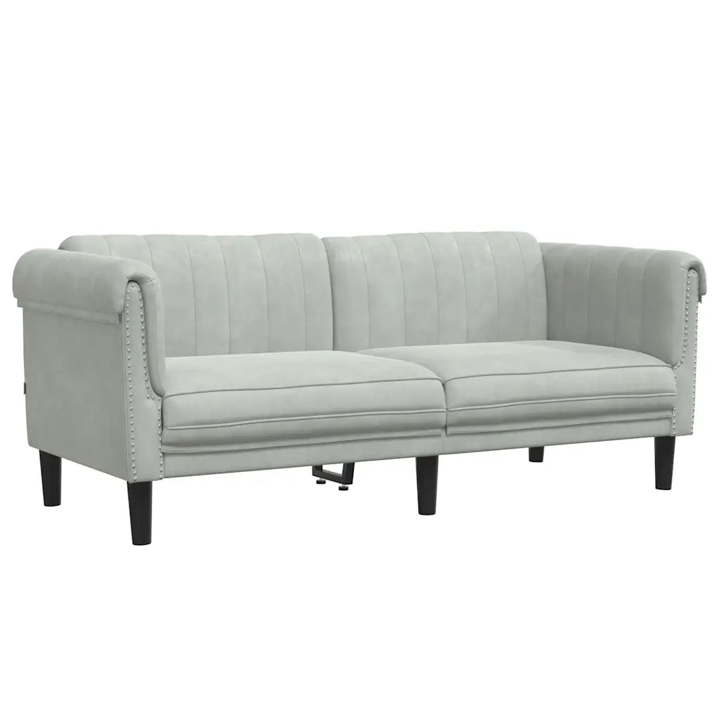 Set di Divani 2 pz Grigio Chiaro in Velluto 3209219