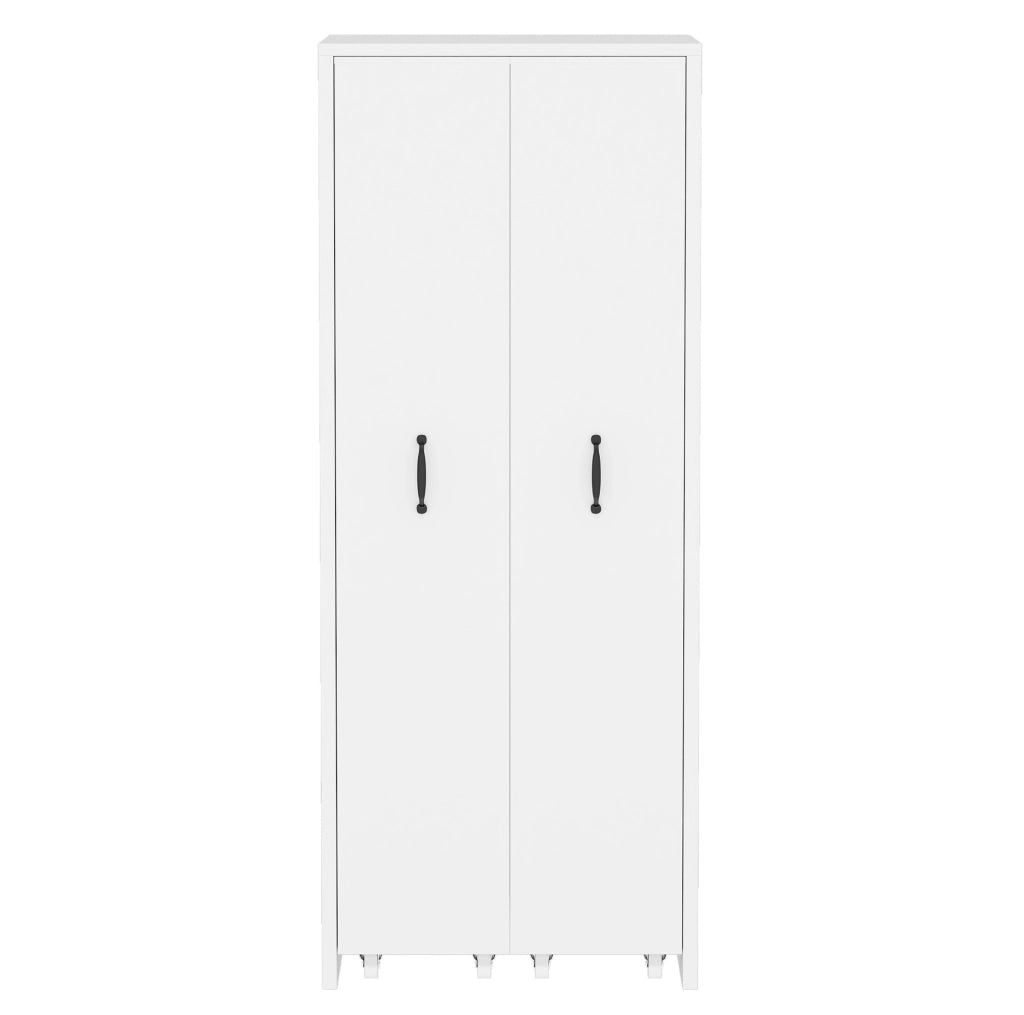 Libreria estensibile su ruote; 4 ripiani per modulo; MDF; bianco