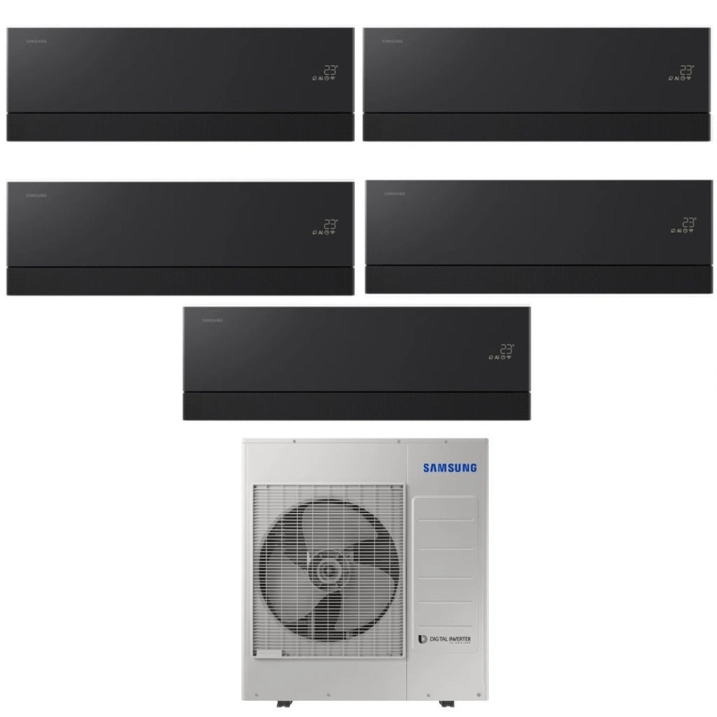 Condizionatore Penta Split Samsung WindFree Première Black 7+9+9+12+12 con AJ100TXJ5KG R-32 Wi-Fi Integrato