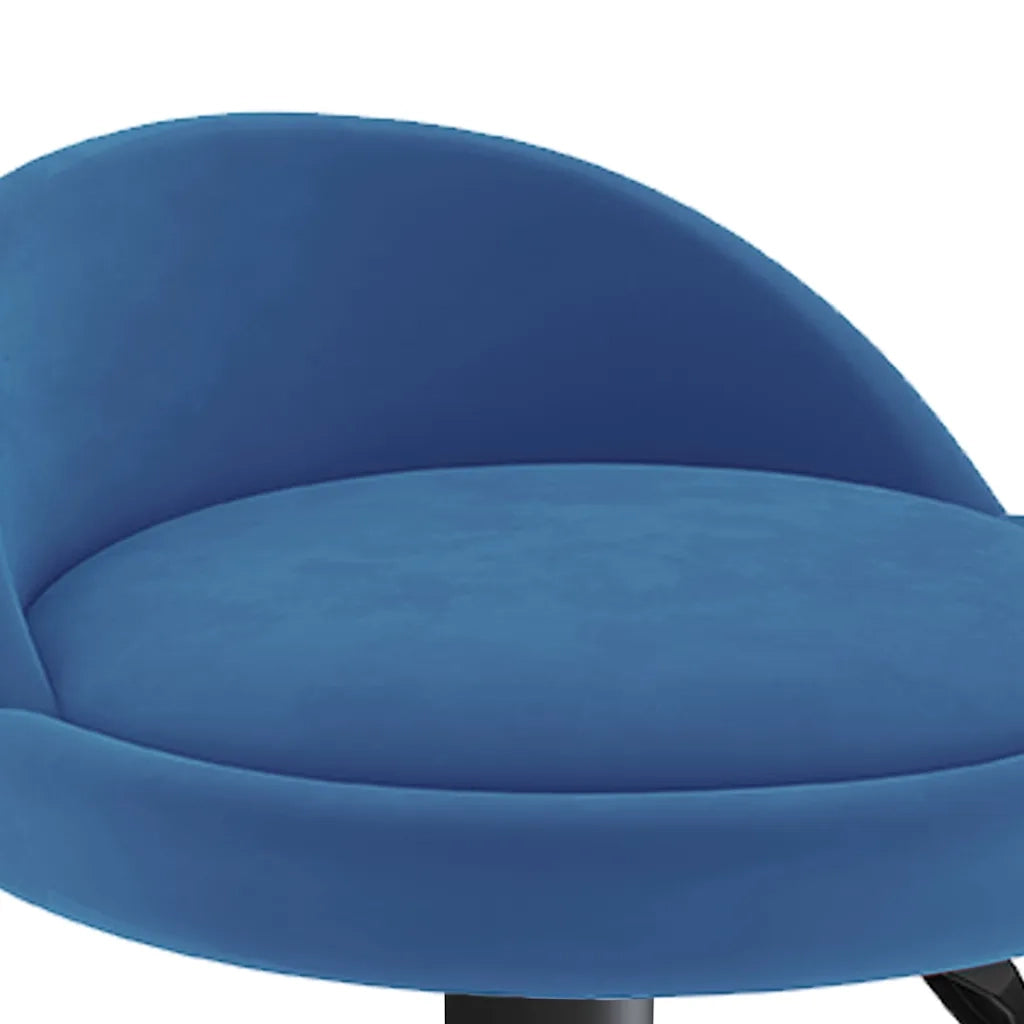Sgabello da Bar Blu in Velluto 333594
