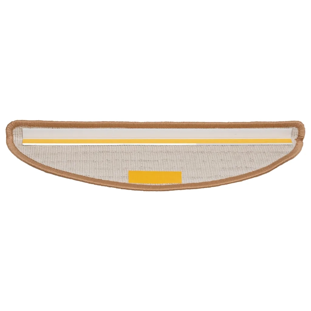 Tappetini per scale 10 pz 56x17x3 cm Beige Semicircolari 149787