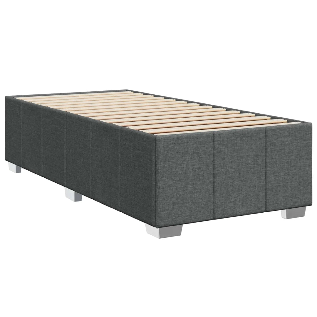 Letto con Box Spring, Materasso e LED Grigio Scuro 90 x 190 cm 3452771
