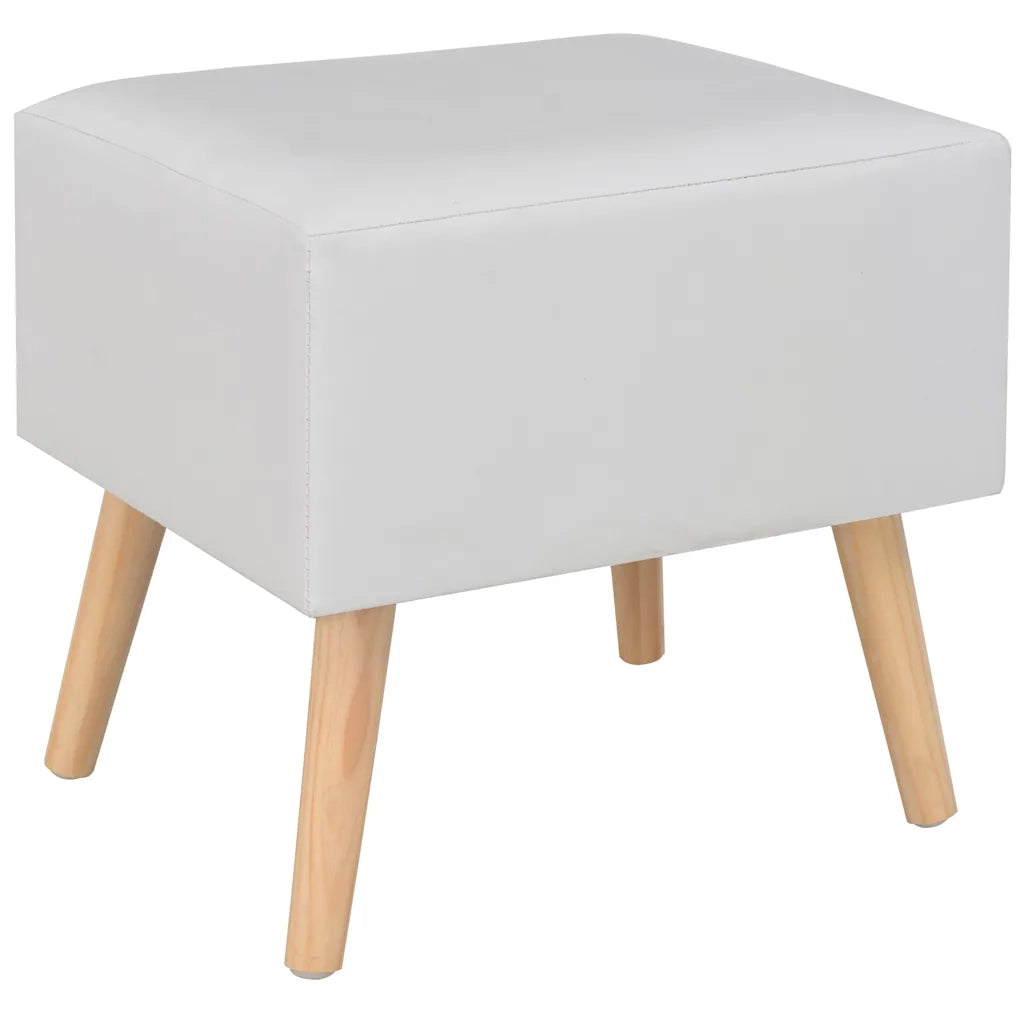Comodini Bianchi 2 pz 40x35x40 cm in Similpelle 276380