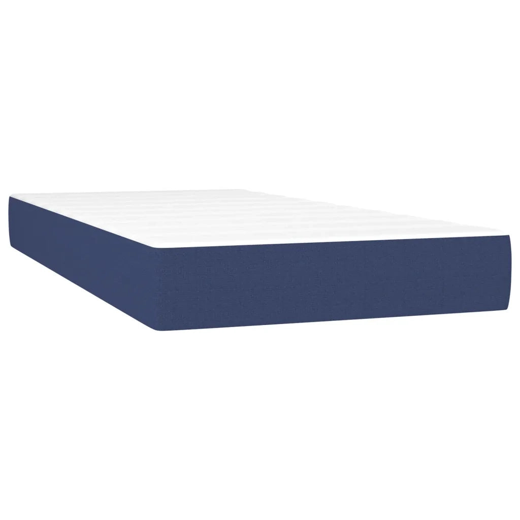 Letto a Molle con Materasso e LED Blu 90x190 cm in Tessuto 3138363
