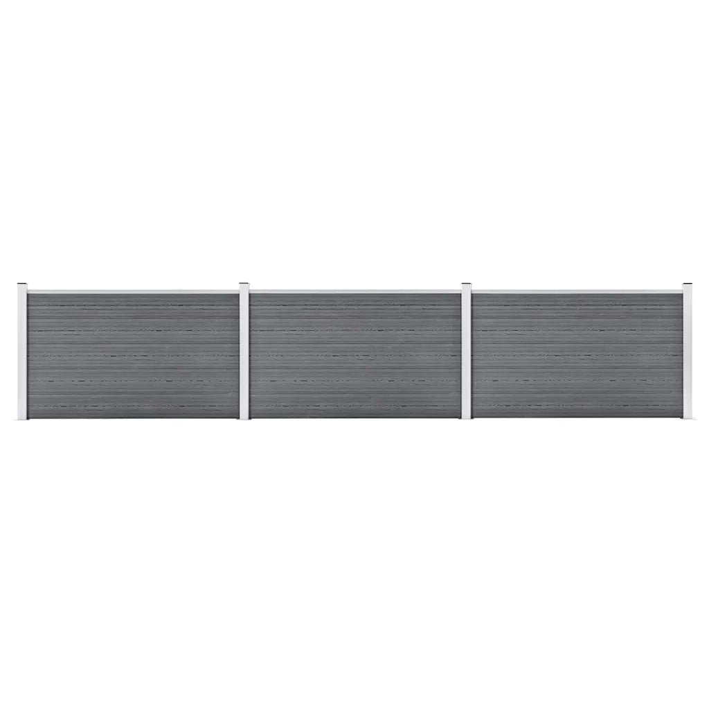 Recinzione da Giardino in WPC 526x106 cm Grigia 3053248