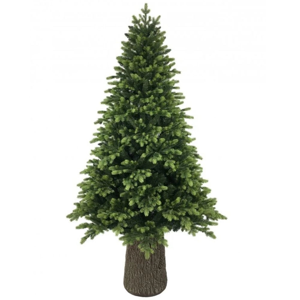 Albero di natale darsy con tronco elegante e naturale 210 cm