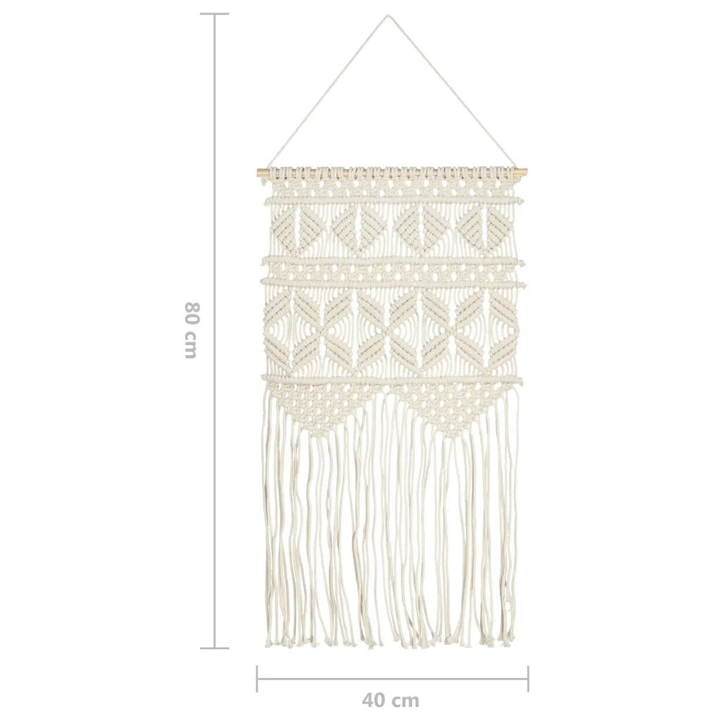 Decorazione da Parete in Macramè 40x80 cm Cotone 323997