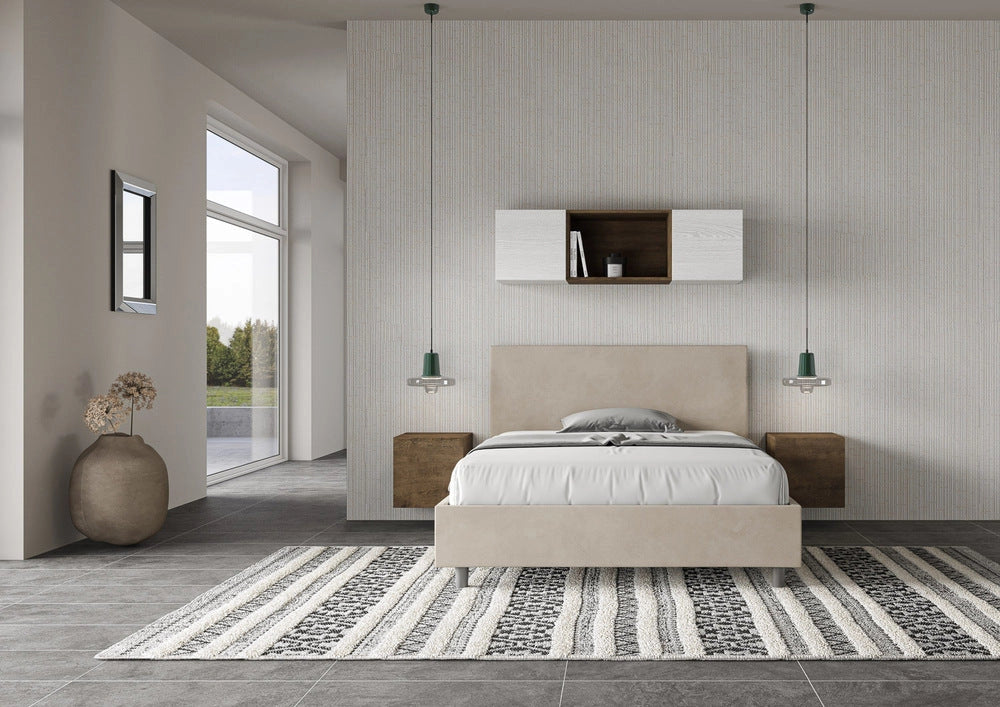 Letto Matrimoniale 160x200 cm con Rete Adele Sabbia