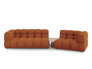 Cosmopolitan Design - Divano modulare destro "Sky" 3 posti in velluto terracotta 