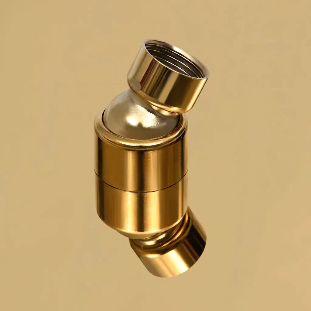 Testa Doccia a Pioggia in Acciaio Inox 40x40 cm Quadrata Oro 147711