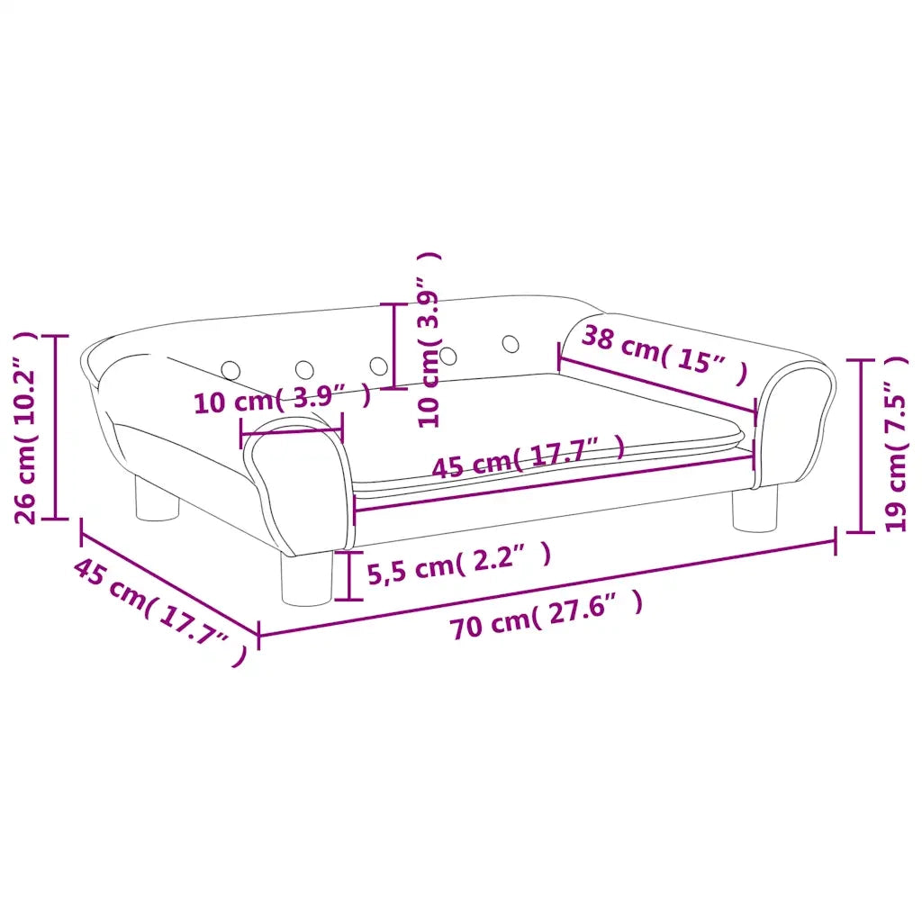 Divano per Bambini Blu 70x45x26 cm in Velluto 3196400