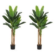 2 piante artificiali banano in vaso ¨C Minimal ¨C verde 150 cm